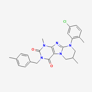 9-(5-chloro-2-methylphenyl)-1,7-dimethyl-3-(4-methylbenzyl)-6,7,8,9-tetrahydropyrimido[2,1-f]purine-2,4(1H,3H)-dione