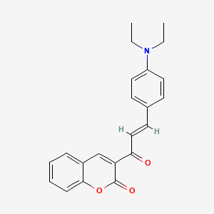 (E)-3-(3-(4-(diethylamino)phenyl)acryloyl)-2H-chromen-2-one