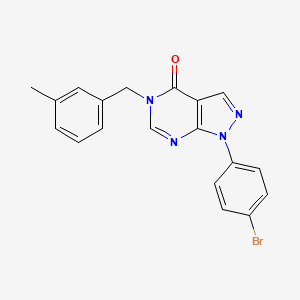 molecular formula C19H15BrN4O B2393082 1-(4-bromophenyl)-5-(3-methylbenzyl)-1,5-dihydro-4H-pyrazolo[3,4-d]pyrimidin-4-one CAS No. 1326931-01-4