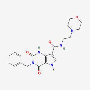 3-benzyl-5-methyl-N-(2-morpholinoethyl)-2,4-dioxo-2,3,4,5-tetrahydro-1H-pyrrolo[3,2-d]pyrimidine-7-carboxamide