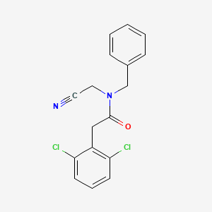 molecular formula C17H14Cl2N2O B2393095 N-benzyl-N-(cyanomethyl)-2-(2,6-dichlorophenyl)acetamide CAS No. 1333841-68-1