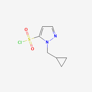 molecular formula C7H9ClN2O2S B2393099 1-(Cyclopropylmethyl)-1H-pyrazole-5-sulfonyl chloride CAS No. 1780809-50-8