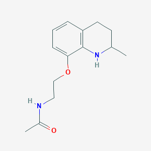 molecular formula C14H20N2O2 B2393102 N-{2-[(2-methyl-1,2,3,4-tetrahydroquinolin-8-yl)oxy]ethyl}acetamide CAS No. 931588-11-3