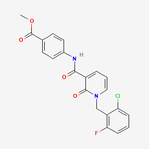 molecular formula C21H16ClFN2O4 B2393103 Methyl 4-(1-(2-chloro-6-fluorobenzyl)-2-oxo-1,2-dihydropyridine-3-carboxamido)benzoate CAS No. 946303-01-1