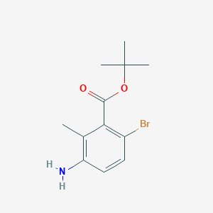 molecular formula C12H16BrNO2 B2393104 Tert-butyl 3-amino-6-bromo-2-methylbenzoate CAS No. 2248336-77-6