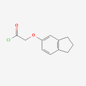 molecular formula C11H11ClO2 B2393105 (2,3-Dihydro-1H-inden-5-yloxy)acetyl chloride CAS No. 943116-95-8