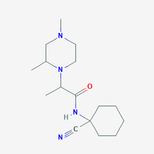 molecular formula C16H28N4O B2393121 N-(1-cyanocyclohexyl)-2-(2,4-dimethylpiperazin-1-yl)propanamide CAS No. 1427767-46-1