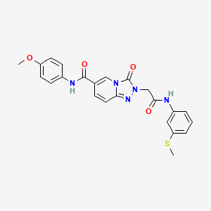 N-(4-methoxyphenyl)-2-({[3-(methylsulfanyl)phenyl]carbamoyl}methyl)-3-oxo-2H,3H-[1,2,4]triazolo[4,3-a]pyridine-6-carboxamide