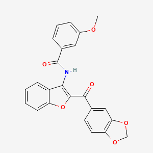 N-[2-(2H-1,3-benzodioxole-5-carbonyl)-1-benzofuran-3-yl]-3-methoxybenzamide