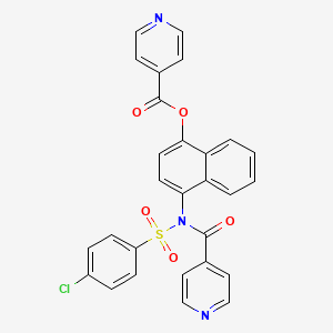 molecular formula C28H18ClN3O5S B2393133 [4-[(4-chlorophenyl)sulfonyl-(pyridine-4-carbonyl)amino]naphthalen-1-yl] Pyridine-4-carboxylate CAS No. 448199-54-0