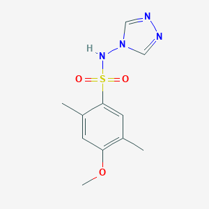 molecular formula C11H14N4O3S B239314 4-methoxy-2,5-dimethyl-N-(4H-1,2,4-triazol-4-yl)benzenesulfonamide 
