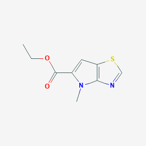 molecular formula C9H10N2O2S B2393145 Ethyl 4-methyl-4H-pyrrolo[2,3-d][1,3]thiazole-5-carboxylate CAS No. 1379345-44-4