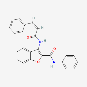 (Z)-N-phenyl-3-(3-phenylacrylamido)benzofuran-2-carboxamide