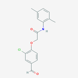 molecular formula C17H16ClNO3 B2393149 2-(2-chloro-4-formylphenoxy)-N-(2,5-dimethylphenyl)acetamide CAS No. 1082571-14-9