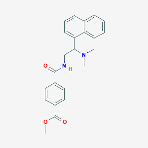 molecular formula C23H24N2O3 B2393152 4-((2-(二甲氨基)-2-(萘-1-基)乙基)氨基甲酰基)苯甲酸甲酯 CAS No. 1219905-36-8