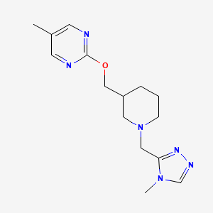 5-Methyl-2-[[1-[(4-methyl-1,2,4-triazol-3-yl)methyl]piperidin-3-yl]methoxy]pyrimidine
