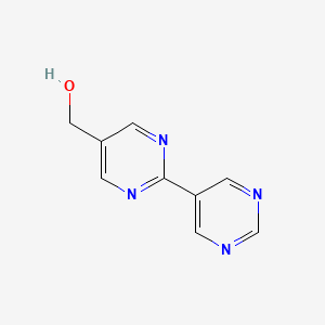 molecular formula C9H8N4O B2393157 (2-Pyrimidin-5-ylpyrimidin-5-yl)methanol CAS No. 1934638-95-5