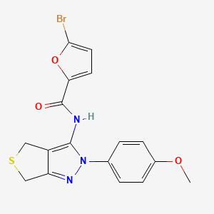 molecular formula C17H14BrN3O3S B2393165 5-bromo-N-[2-(4-methoxyphenyl)-4,6-dihydrothieno[3,4-c]pyrazol-3-yl]furan-2-carboxamide CAS No. 392288-43-6