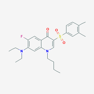 1-butyl-7-(diethylamino)-3-[(3,4-dimethylphenyl)sulfonyl]-6-fluoroquinolin-4(1H)-one