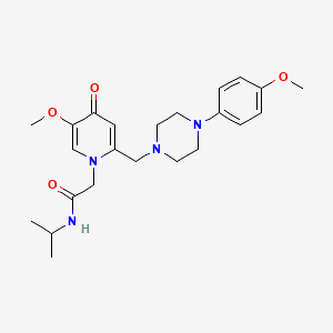 molecular formula C23H32N4O4 B2393180 N-isopropyl-2-(5-methoxy-2-((4-(4-methoxyphenyl)piperazin-1-yl)methyl)-4-oxopyridin-1(4H)-yl)acetamide CAS No. 921497-18-9