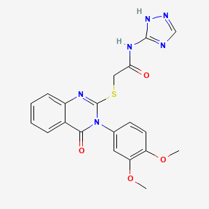 2-{[3-(3,4-dimethoxyphenyl)-4-oxo-3,4-dihydroquinazolin-2-yl]sulfanyl}-N-(4H-1,2,4-triazol-3-yl)acetamide