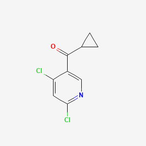 molecular formula C9H7Cl2NO B2393184 Cyclopropyl(4,6-dichloro-3-pyridyl)methanone CAS No. 1863098-74-1