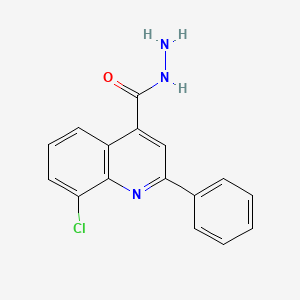molecular formula C16H12ClN3O B2393186 8-Chloro-2-phenylquinoline-4-carbohydrazide CAS No. 854867-67-7