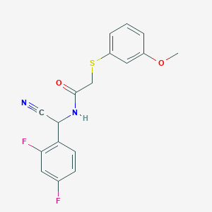 N-[Cyano-(2,4-difluorophenyl)methyl]-2-(3-methoxyphenyl)sulfanylacetamide