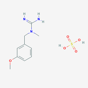 molecular formula C10H17N3O5S B2393191 N-(3-methoxybenzyl)-N-methylguanidine sulfate CAS No. 1609395-58-5
