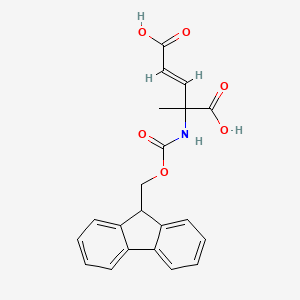 molecular formula C21H19NO6 B2393199 (2E)-4-({[(9H-fluoren-9-yl)methoxy]carbonyl}amino)-4-methylpent-2-enedioic acid CAS No. 2220111-38-4