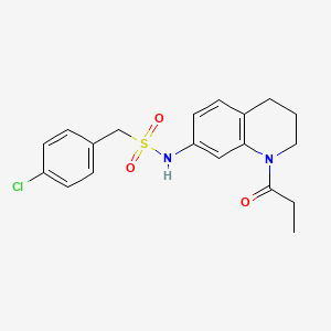 1-(4-chlorophenyl)-N-(1-propionyl-1,2,3,4-tetrahydroquinolin-7-yl)methanesulfonamide