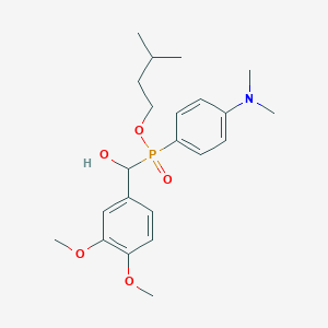 Isopentyl ((3,4-dimethoxyphenyl)(hydroxy)methyl)(4-(dimethylamino)phenyl)phosphinate
