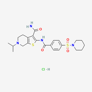 6-Isopropyl-2-(4-(piperidin-1-ylsulfonyl)benzamido)-4,5,6,7-tetrahydrothieno[2,3-c]pyridine-3-carboxamide hydrochloride