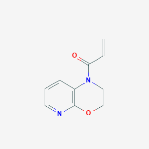molecular formula C10H10N2O2 B2393216 1-(2,3-Dihydropyrido[2,3-b][1,4]oxazin-1-yl)prop-2-en-1-one CAS No. 2189893-57-8