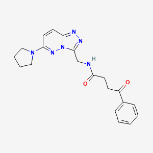 molecular formula C20H22N6O2 B2393225 4-氧代-4-苯基-N-((6-(吡咯烷-1-基)-[1,2,4]三唑并[4,3-b]哒嗪-3-基)甲基)丁酰胺 CAS No. 2034351-91-0