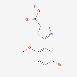molecular formula C11H8BrNO3S B2393226 2-(5-Bromo-2-methoxyphenyl)-1,3-thiazole-5-carboxylic acid CAS No. 1094320-72-5