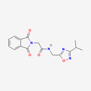 2-(1,3-dioxoisoindolin-2-yl)-N-((3-isopropyl-1,2,4-oxadiazol-5-yl)methyl)acetamide