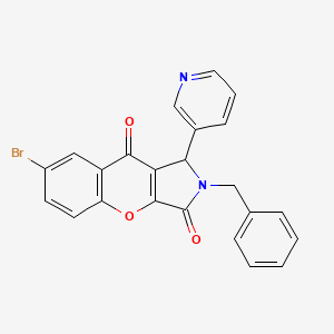 molecular formula C23H15BrN2O3 B2393229 2-苄基-7-溴-1-(吡啶-3-基)-1,2-二氢色烯并[2,3-c]吡咯-3,9-二酮 CAS No. 874397-82-7