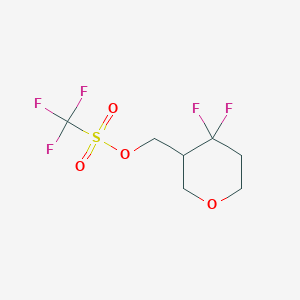 molecular formula C7H9F5O4S B2393233 (4,4-Difluorooxan-3-yl)methyl trifluoromethanesulfonate CAS No. 2361635-91-6