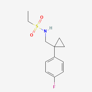 molecular formula C12H16FNO2S B2393238 N-[[1-(4-fluorophenyl)cyclopropyl]methyl]ethanesulfonamide CAS No. 1209822-76-3