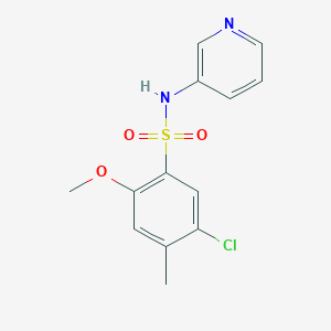 molecular formula C13H13ClN2O3S B239324 5-chloro-2-methoxy-4-methyl-N-(3-pyridinyl)benzenesulfonamide 
