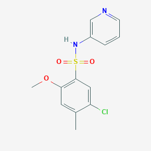 molecular formula C13H13ClN2O3S B239324 5-chloro-2-methoxy-4-methyl-N-(pyridin-3-yl)benzene-1-sulfonamide 