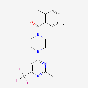 4-[4-(2,5-Dimethylbenzoyl)piperazin-1-yl]-2-methyl-6-(trifluoromethyl)pyrimidine