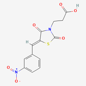(Z)-3-(5-(3-nitrobenzylidene)-2,4-dioxothiazolidin-3-yl)propanoic acid