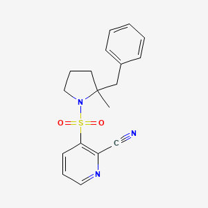3-[(2-Benzyl-2-methylpyrrolidin-1-yl)sulfonyl]pyridine-2-carbonitrile