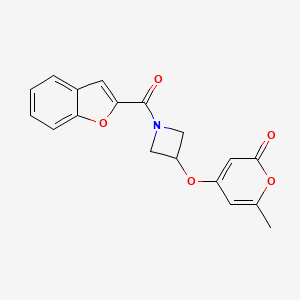 4-((1-(benzofuran-2-carbonyl)azetidin-3-yl)oxy)-6-methyl-2H-pyran-2-one