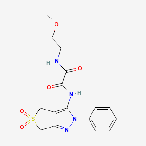 N'-(5,5-dioxo-2-phenyl-4,6-dihydrothieno[3,4-c]pyrazol-3-yl)-N-(2-methoxyethyl)oxamide