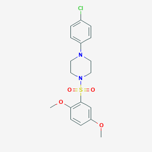 molecular formula C18H21ClN2O4S B239327 1-(4-Chlorophenyl)-4-[(2,5-dimethoxyphenyl)sulfonyl]piperazine 