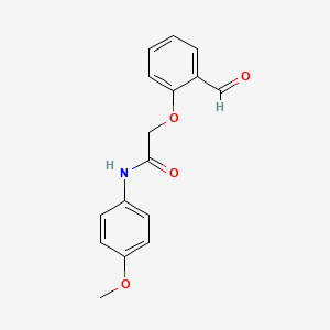 molecular formula C16H15NO4 B2393271 2-(2-formylphenoxy)-N-(4-methoxyphenyl)acetamide CAS No. 553629-18-8