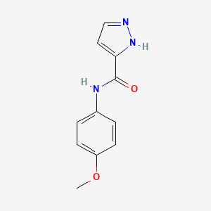 molecular formula C11H11N3O2 B2393273 N-(4-甲氧基苯基)-1H-吡唑-3-甲酰胺 CAS No. 305346-12-7